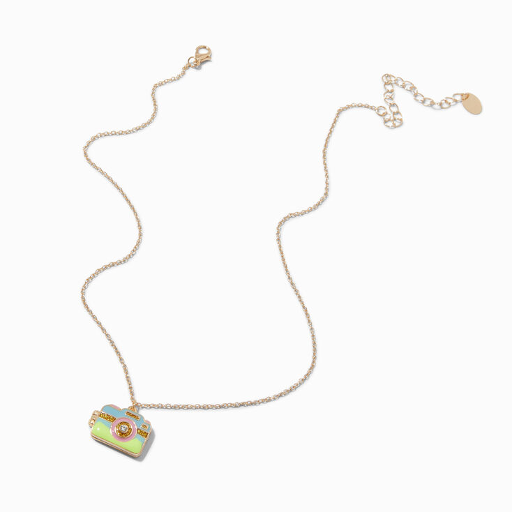Collier &agrave; pendentif &agrave; m&eacute;daillon appareil photo,