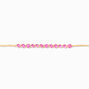 Pink Bead Adjustable Cord Wish Bracelet,