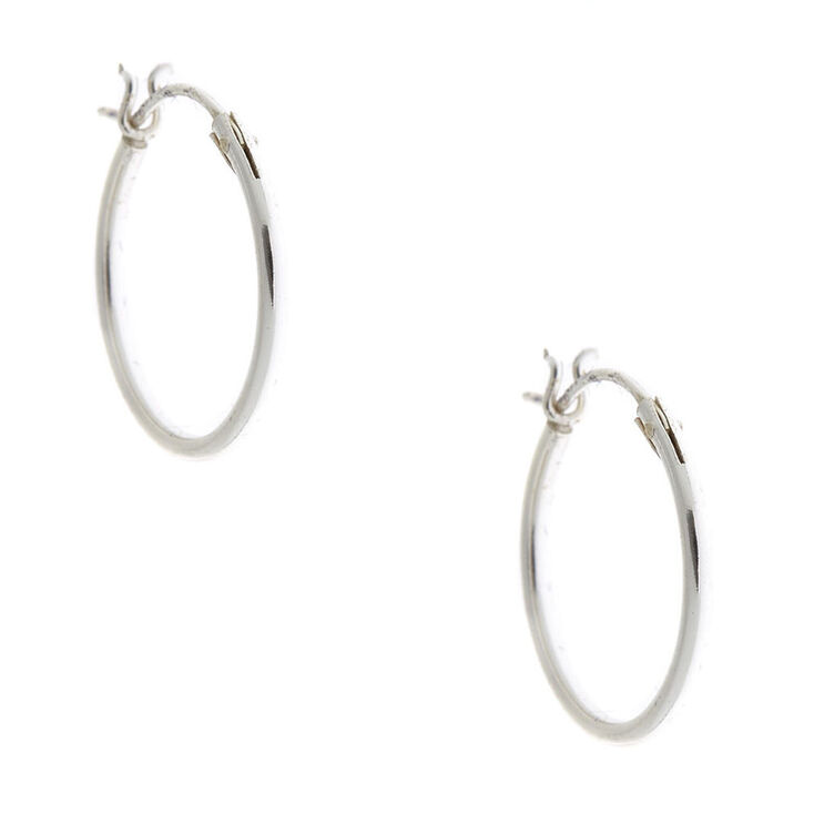 Sterling Silver 16MM Classic Hoop Earrings | Claire's US