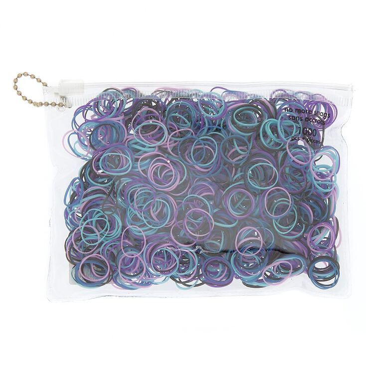 Space Galaxy Mini Hair Ties - Purple, 1000 Pack,