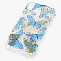 Blue Butterfly Protective Phone Case - Fits iPhone XR,