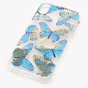 Blue Butterfly Protective Phone Case - Fits iPhone&reg; XR,