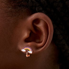 Purple Unicorn Clip-On Stud Earrings - 6 Pack ,