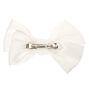 Large Hair Bow Clip - White,