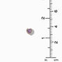 Purple Heart Halo Stud Earrings,