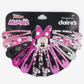 Disney Minnie Mouse Glitter Snap Clips Wheel &ndash; Pink, 12 Pack,