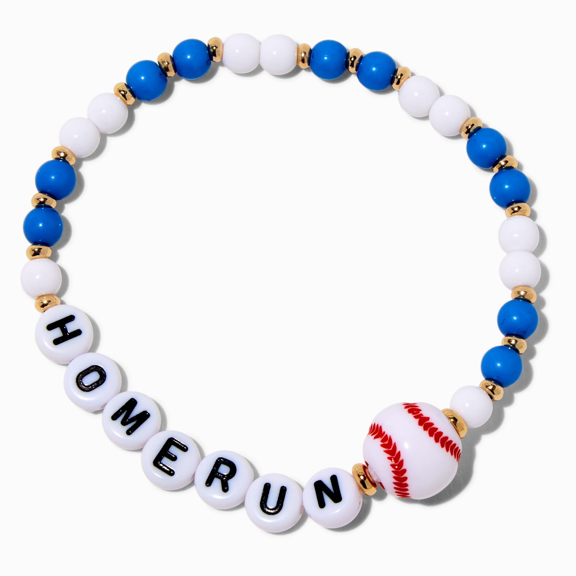 ''Homerun'' Baseball Beaded Stretch Bracelet,