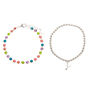Silver Rainbow Initial Jewellery Gift Set - Y, 4 Pack,
