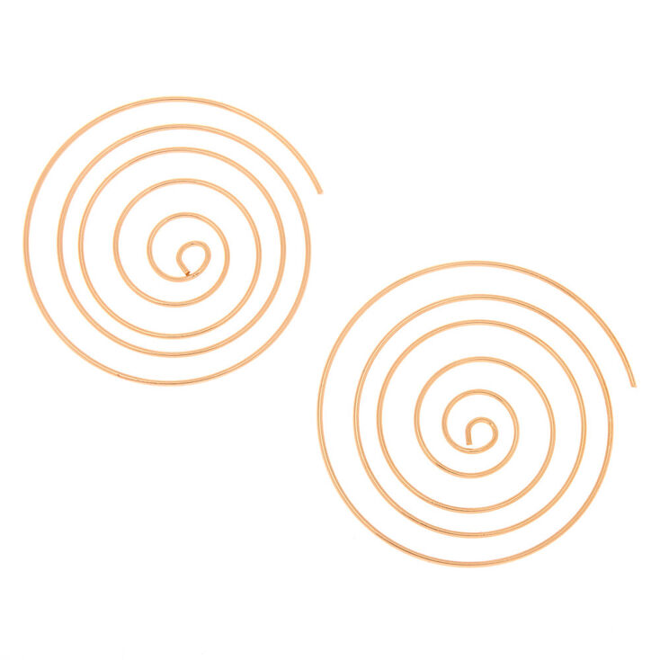 Claire's Créoles spirale 60 mm couleur doré