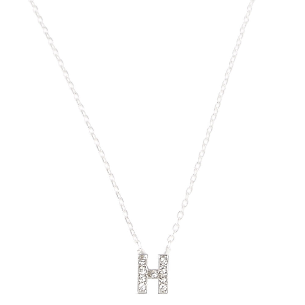 Sterling Silver Initial H Necklace by Philip Jones Jewellery