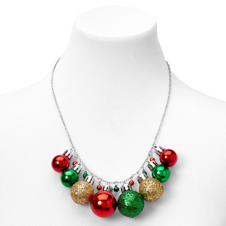 Collier d&eacute;corations couleur argent&eacute;e No&euml;l - Multicolore,