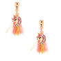 1&quot; Glam Unicorn Tassel Clip On Drop Earrings - Coral,