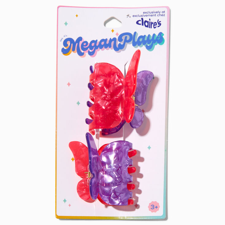 MeganPlays&trade; Claire&#39;s Exclusive Butterfly Hair Claw Clips - 2 Pack,