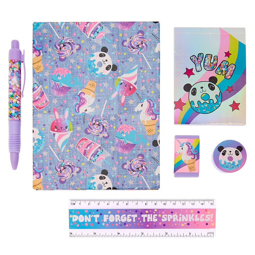 Sweet Panda Stationery Set - Lavender, 6 Pack,