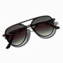 Matte Black Aviator Sunglasses,