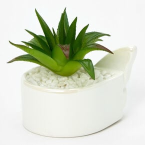 Butterfly Planter With Faux Succulent Plant,