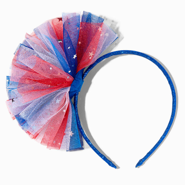 Patriotic Confetti Stars Tulle Headband,