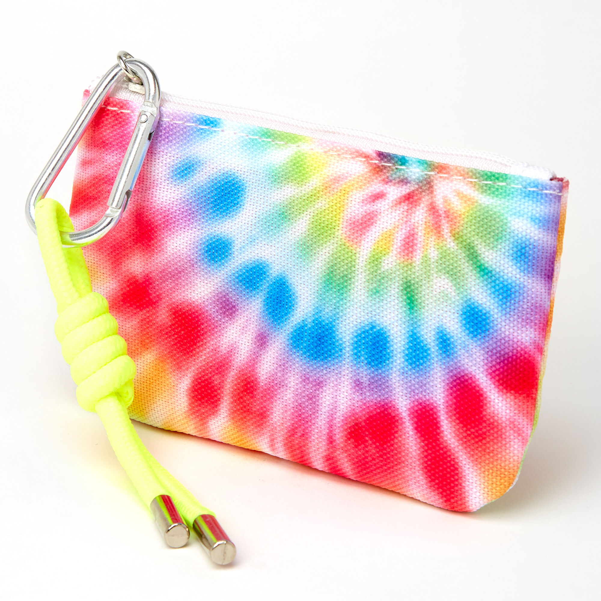 Neon Rainbow Tie Dye Spiral Coin Purse