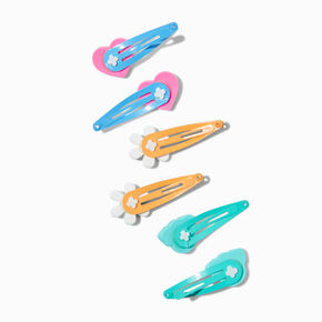 Barrettes clic clac vari&eacute;es arc-en-ciel Claire&#39;s Club - Lot de 6,