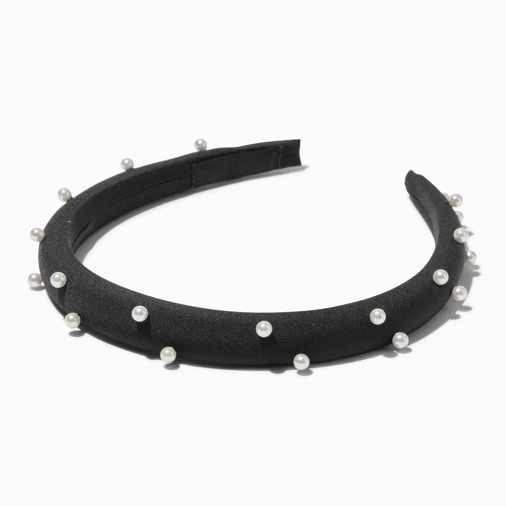 View Claires Pearl Embellished Headband Black information