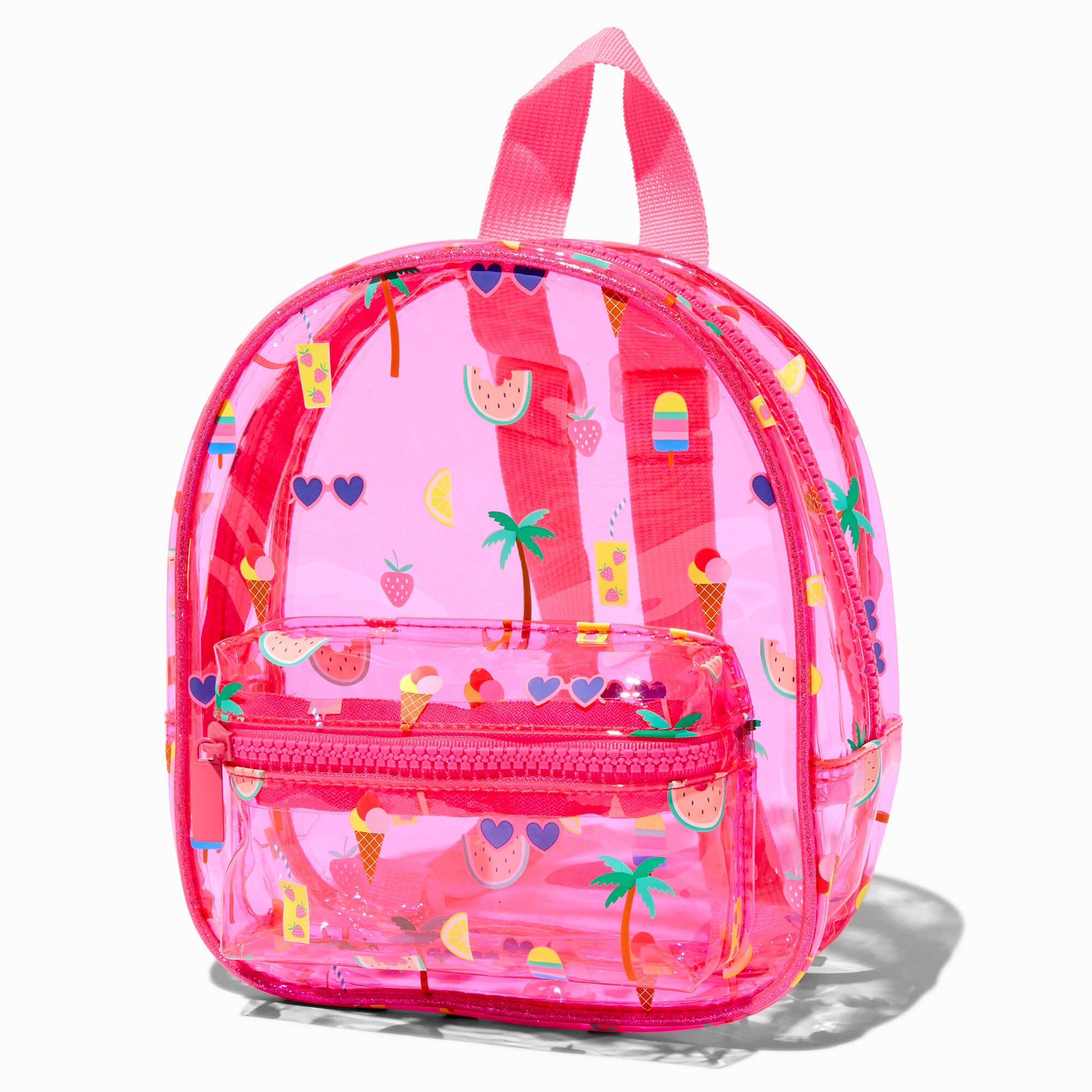View Claires Summertime Icons Translucent Backpack information
