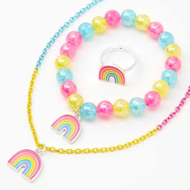 Claire&#39;s Club Rainbow Jewelry Set - 3 Pack,