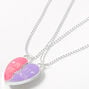 Best Friends Pink &amp; Purple Heart Pendant Necklaces - 2 Pack,