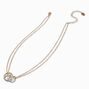 Mixed Metal Interlocking Circles Multi-Strand Necklace ,