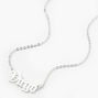 Silver-tone Gothic Zodiac Pendant Necklace - Virgo,