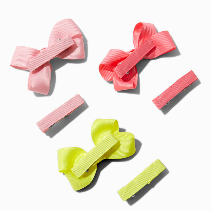 Claire&#39;s Club Loopy Hair Bow &amp; Beaded Hair Clips - 6 Pack ,