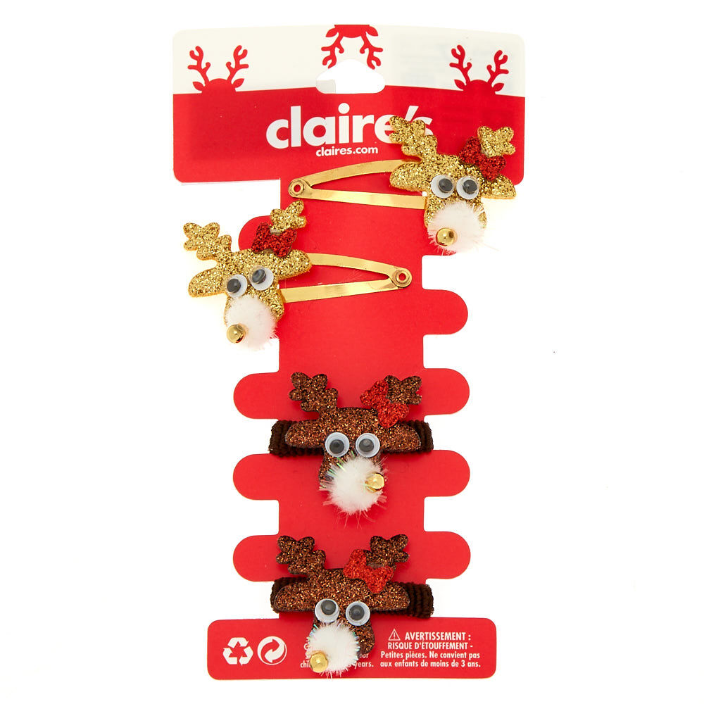 Pack Of 2 Red Christmas Tinsel Hair Bobbles