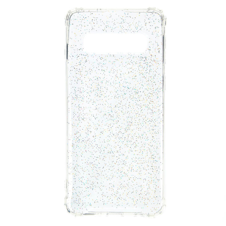 Clear Holographic Glitter Protective Phone Case - Fits Samsung Galaxy S10,
