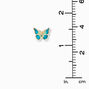 Blue &amp; Green Butterfly Stud Earrings,