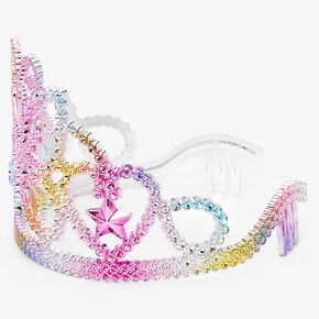 Claire&#39;s Club Pastel Butterfly Jeweled Tiara,