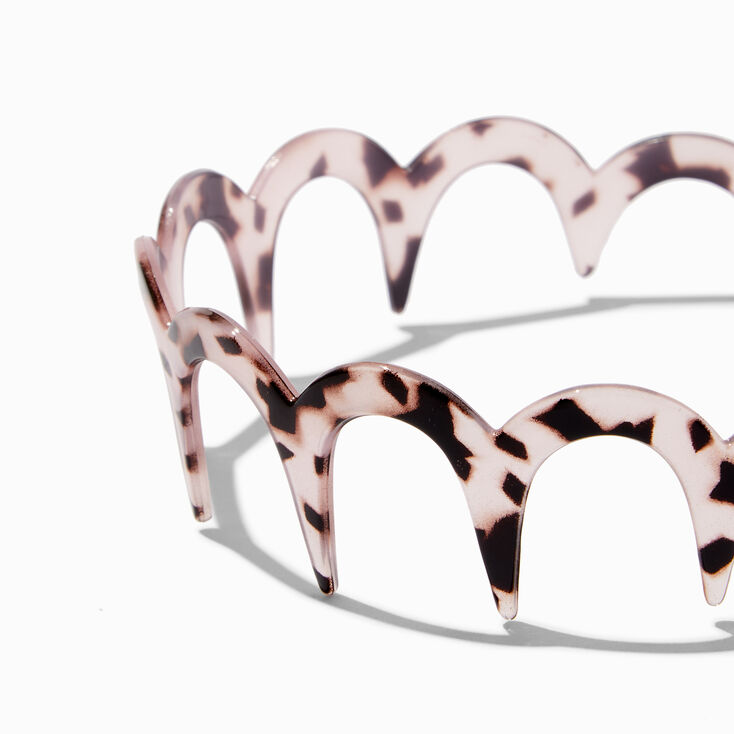 Pastel Tortoiseshell Zig Zag Headbands - 2 Pack,