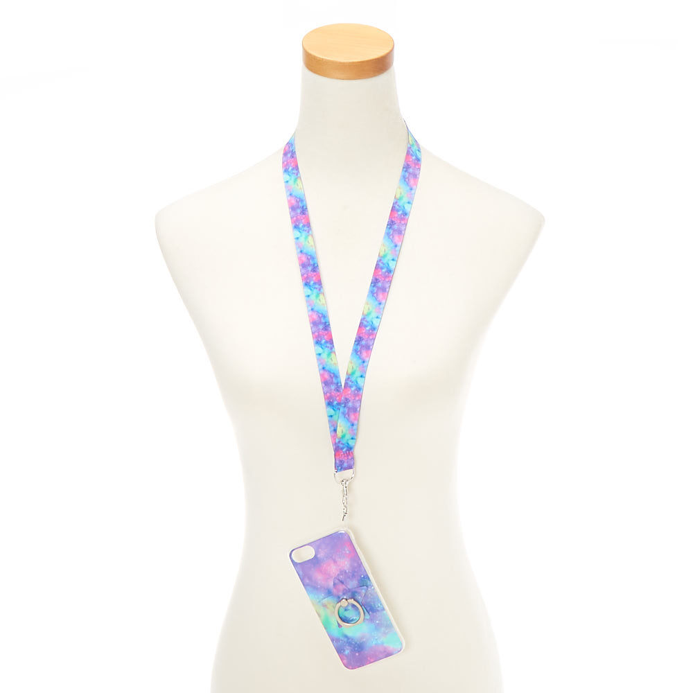 Galaxy Ring Stand Phone Case with Lanyard - Fits iPhone 6/7/8,