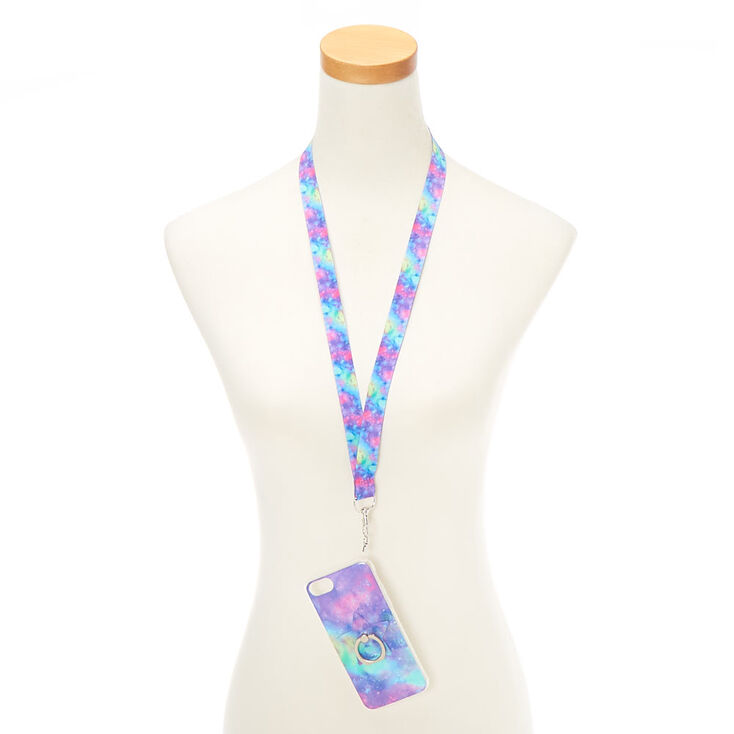 Galaxy Ring Stand Phone Case with Lanyard - Fits iPhone 6/7/8,