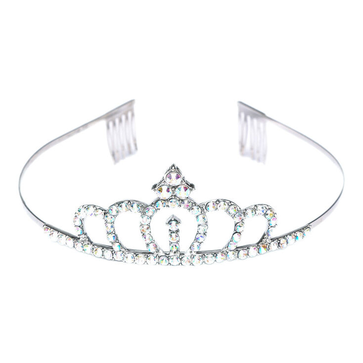 Claire&#39;s Club Iridescent Rhinestone Tiara,