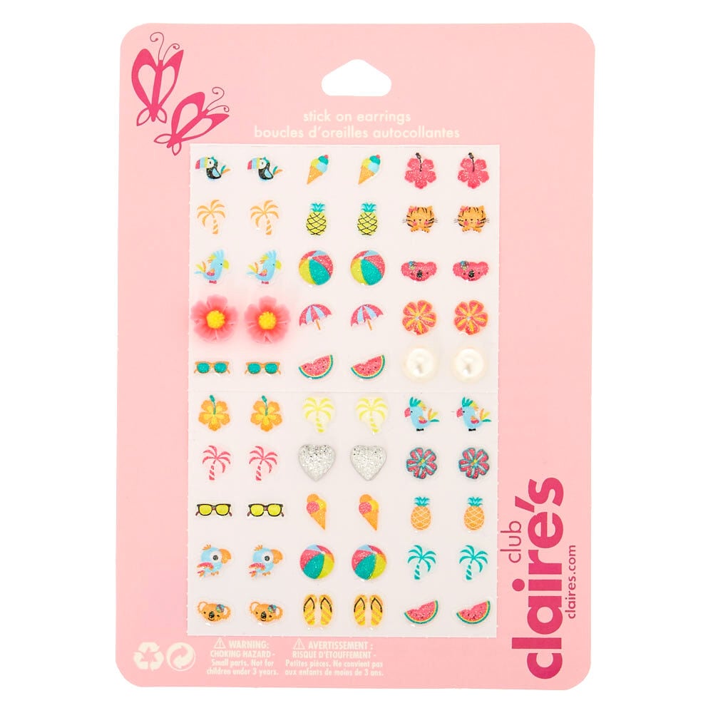Claire's stick on on sale earrings