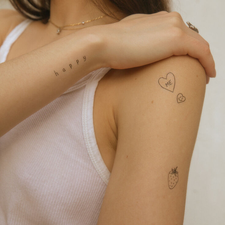 INKED2 Happiest Pack Temporary Tattoos,