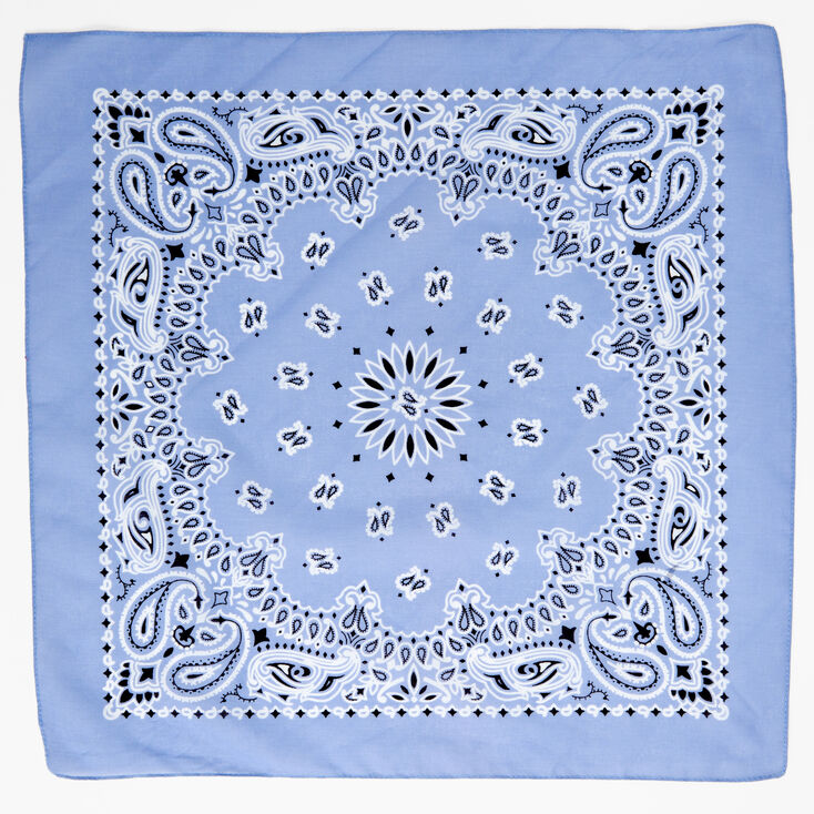 Paisley Bandana Headwrap - Blue,