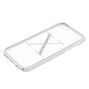 Coque de portable &agrave; initiale X et pierres roses- Compatible avec iPhone 6/7/8/SE,