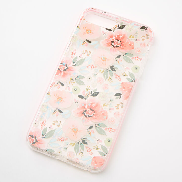 Coque de protection pour portable florale corail - Compatible avec iPhone&reg; 6/7/8 Plus,