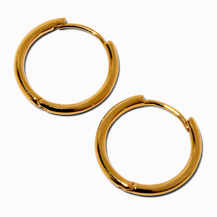 C LUXE by Claire&#39;s 18kt Gold Plated 20mm Clicker Hoop Earrings,