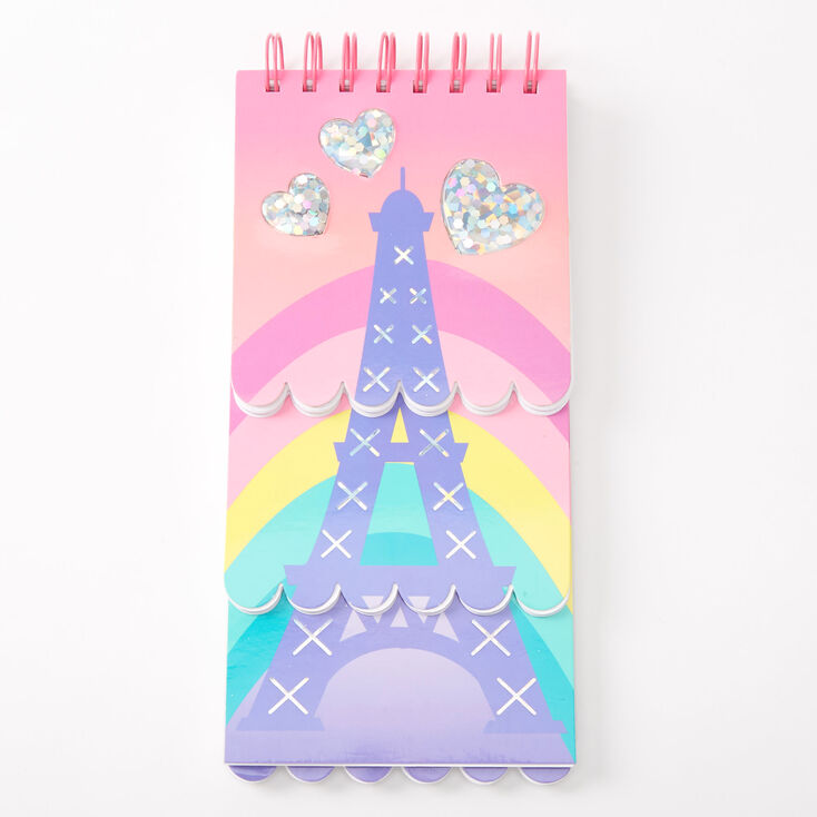 Rainbow Eiffel Tower Layered Notebook,