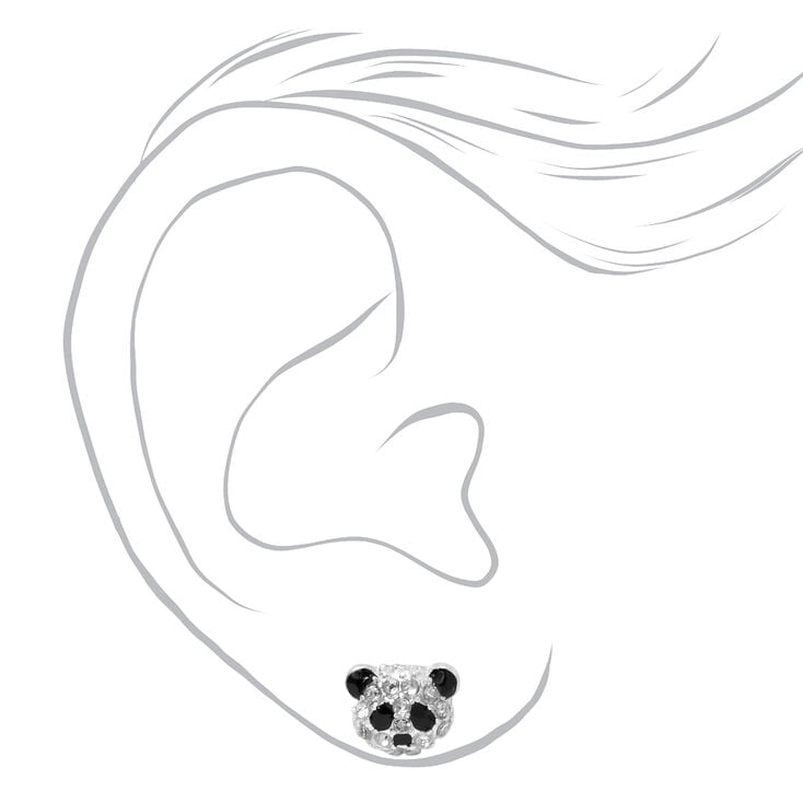 Panda Crystal Stud Earrings,
