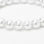 Bracelet &eacute;lastique avec perles d&#39;imitation classique - Blanc,