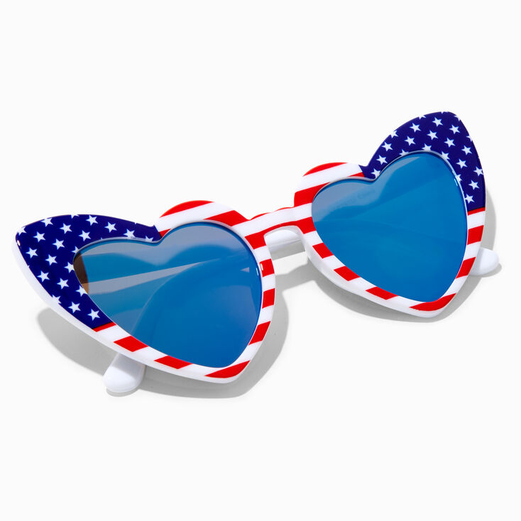 Stars &amp; Stripes Heart Shaped Sunglasses,