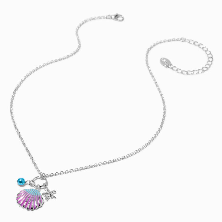 Ombre Clamshell Pendant Necklace,