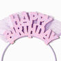 Claire&#39;s Club Lilac Happy Birthday Glitter Tulle Headband,